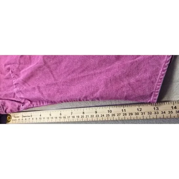 VTG Eddie Bauer Pink Corduroy Pearl Snap Button Down Shirt Women’s Large - Picture 12 of 16